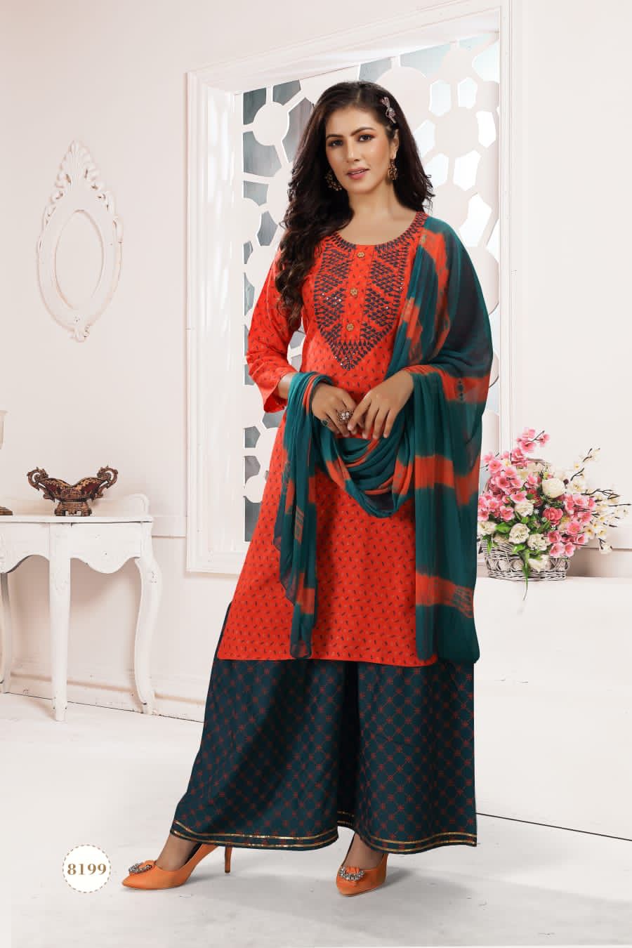 New Melody 1 Latest Designer Ethnic Wear Rayon Kurti Bottom And Dupatta Collection